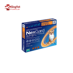 Nexgard Spectra Tablet 2 to 3.5kg Orange Box of 3 SingVet