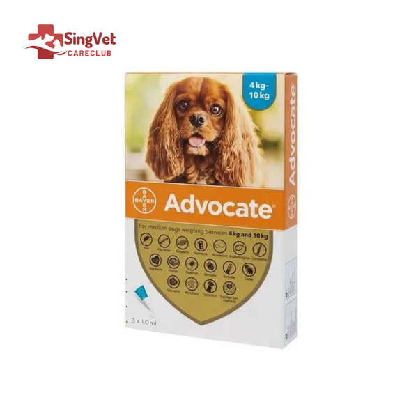 Advocate Dog Spot-On (4kg to 10kg) Medium - Box of 3