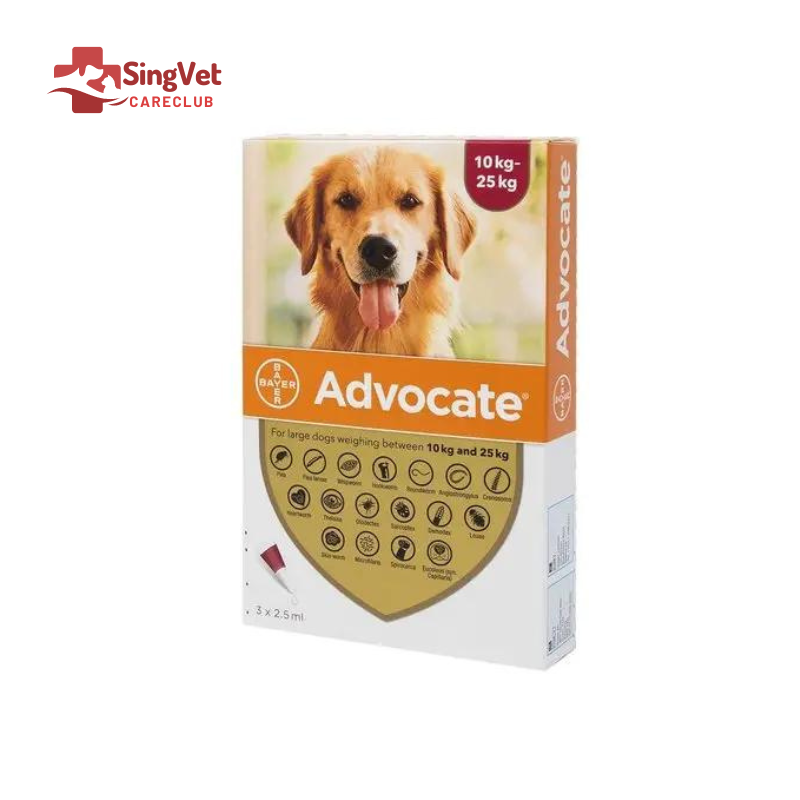 Advocate Dog Spot-On (10kg to 25kg) Large - Box of 3