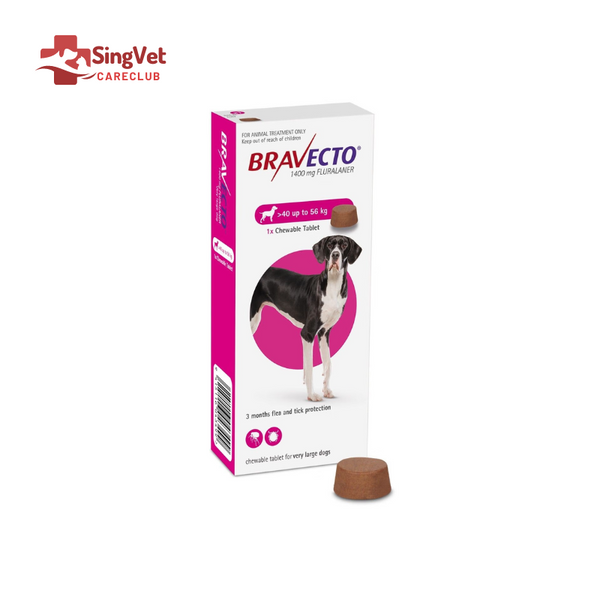 Bravecto Dog Single Tablet 1400mg (40 to 56kg)