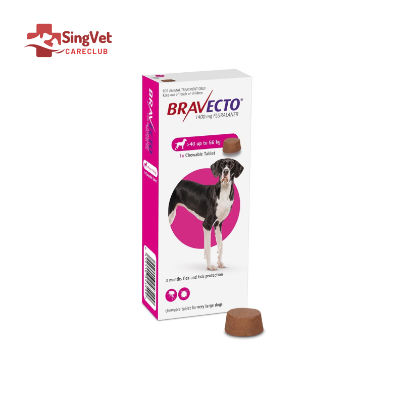 Bravecto Dog Single Tablet 1400mg (40 to 56kg)