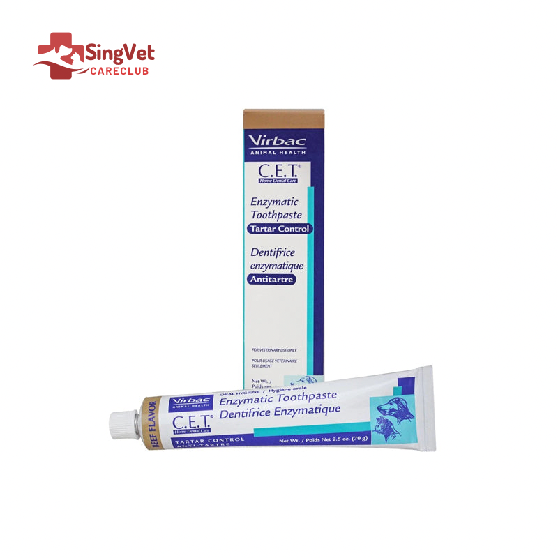 Virbac C.E.T Toothpaste Beef SingVet Animal Clinic