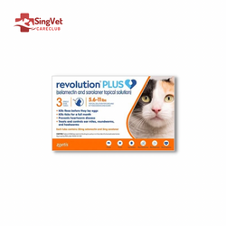 Revolution Plus Cat Spot-On (5.6 to 11lbs) Orange - Box of 3