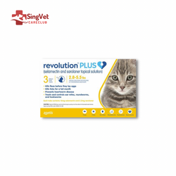 Revolution Plus Cat Spot-On (2.8 to 5.5lbs) Gold - Box of 3